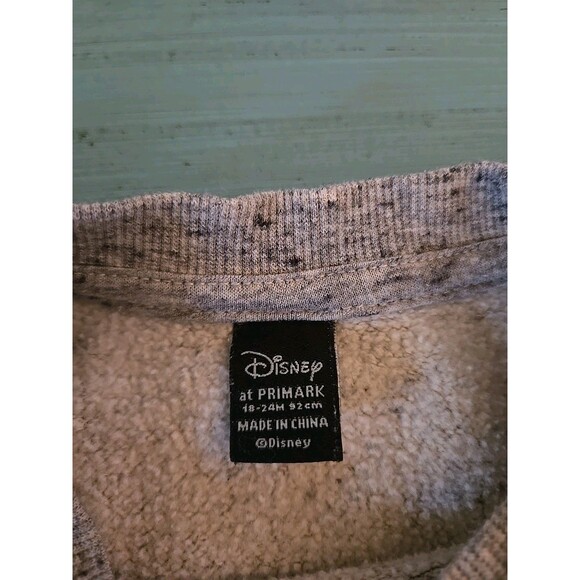 Disney At Primark Grey Hologram Sweatshirt Mickey Mouse Size 18-24 Months Baby - Picture 8 of 10